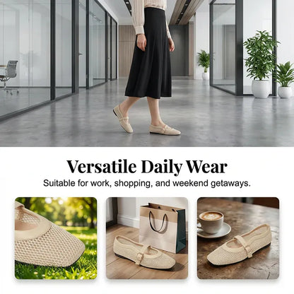Women’s Breathable Mesh Mary Jane Flats