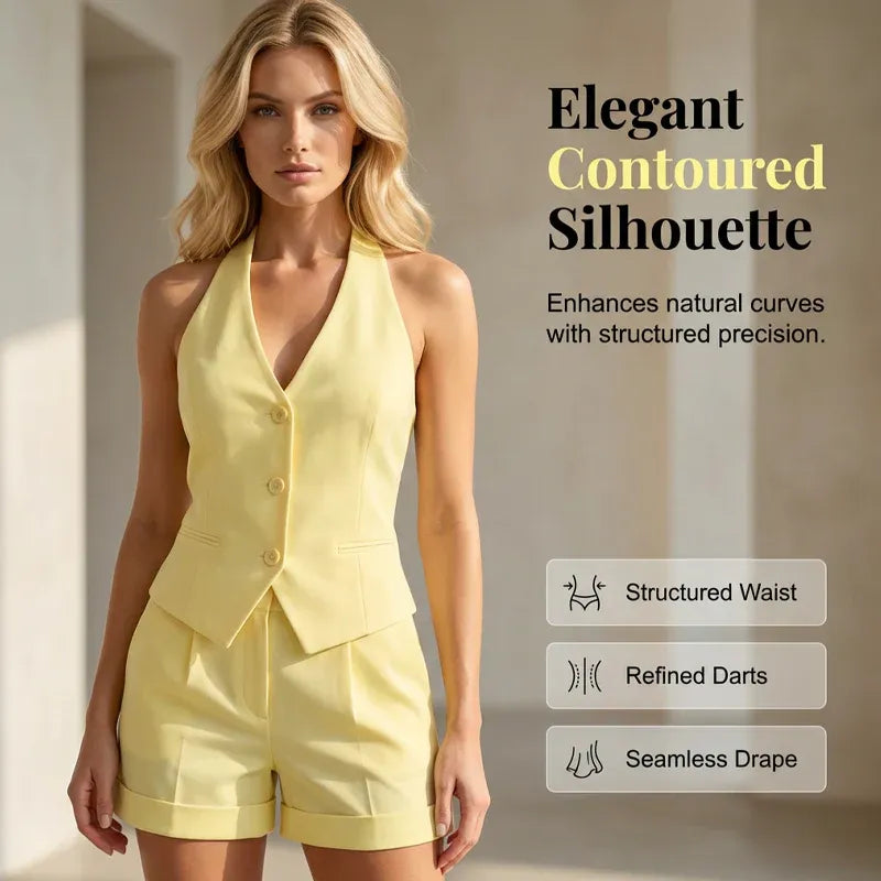 Women’s Halter Vest and Shorts Set