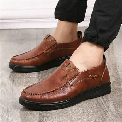 Men’s Casual Slip-On Leather-Look Comfort Loafers