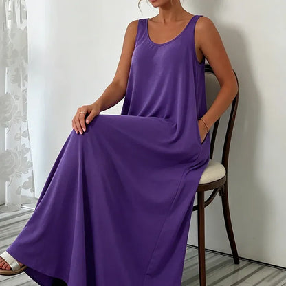 Women’s Sleeveless Flowy Maxi Dress