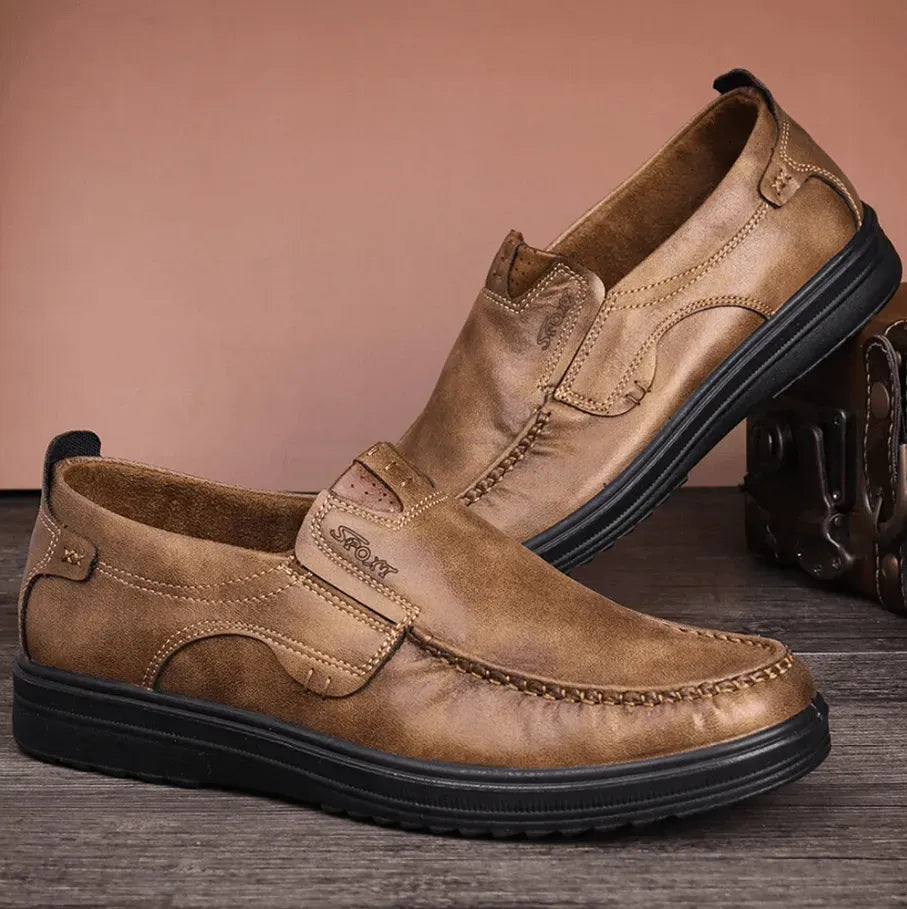 Men’s Casual Slip-On Leather-Look Comfort Loafers