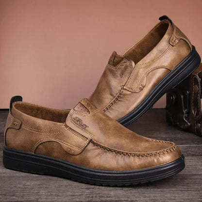 Men’s Casual Slip-On Leather-Look Comfort Loafers