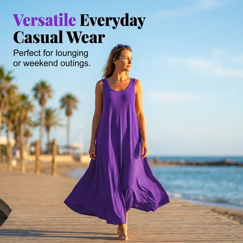 Women’s Sleeveless Flowy Maxi Dress