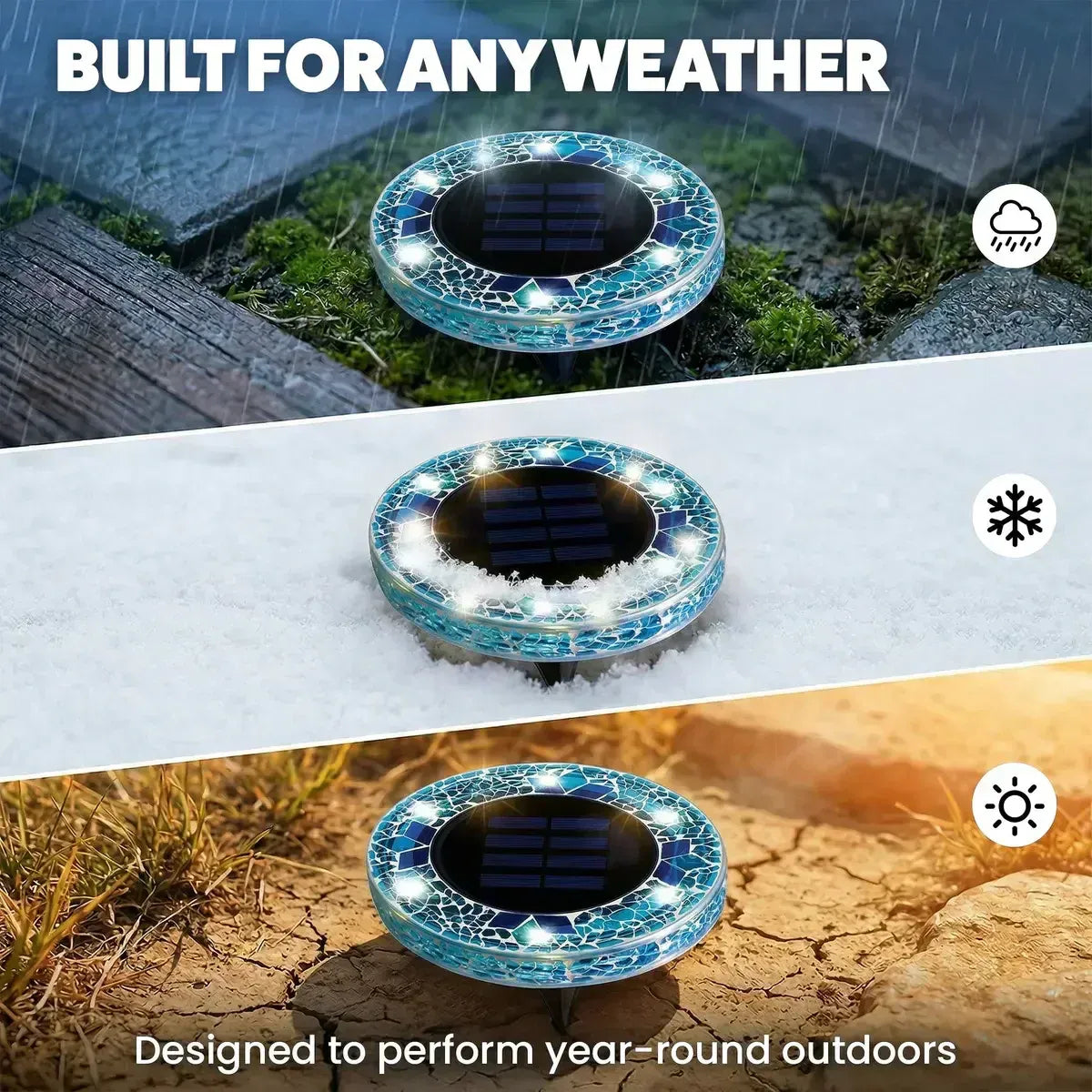 Solar Mosaic LED Pathway Lights