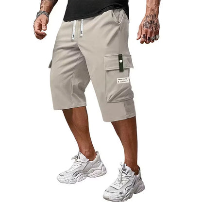 Men's Drawstring Cargo Capri Pants
