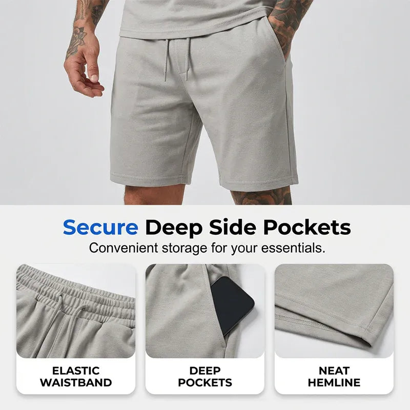 Men’s Athletic T-Shirt and Shorts 2-Piece Set