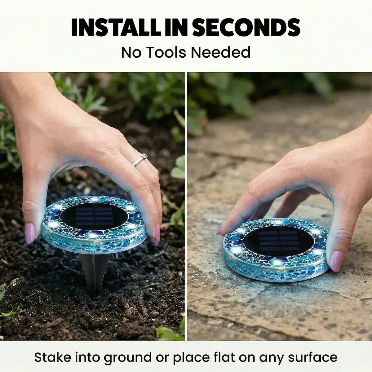 Solar Mosaic LED Pathway Lights