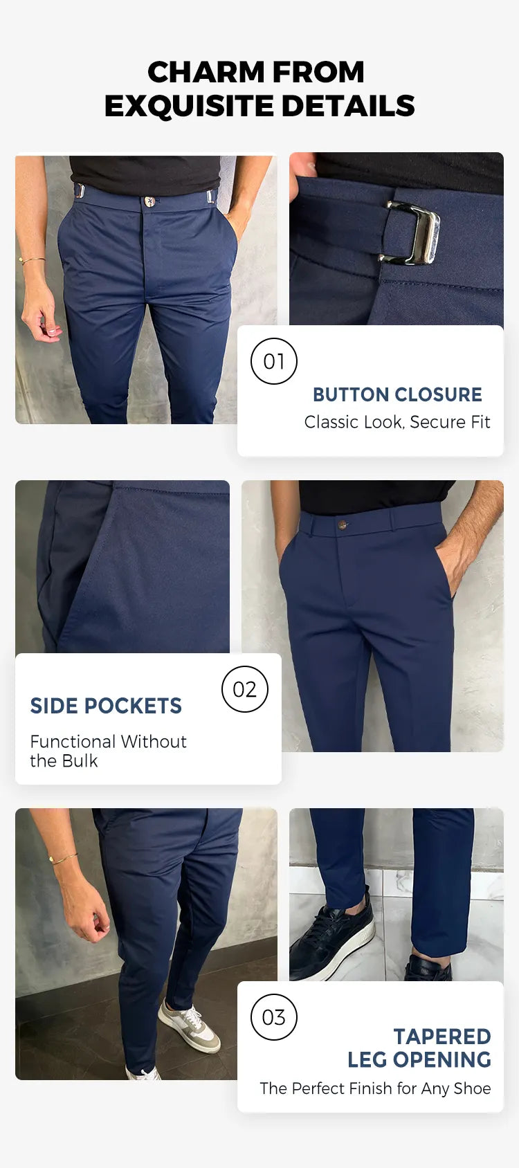 Men’s Slim-Fit Stretch Casual Pants