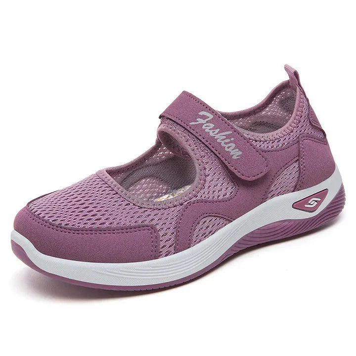 Women’s Breathable Hook-and-Loop Comfort Walking Shoes