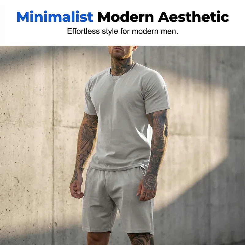 Men’s Athletic T-Shirt and Shorts 2-Piece Set