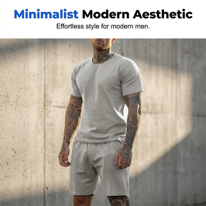 Men’s Athletic T-Shirt and Shorts 2-Piece Set