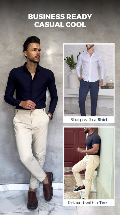 Men’s Slim-Fit Stretch Casual Pants