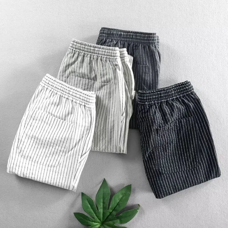 Men’s Striped Drawstring Casual Pants
