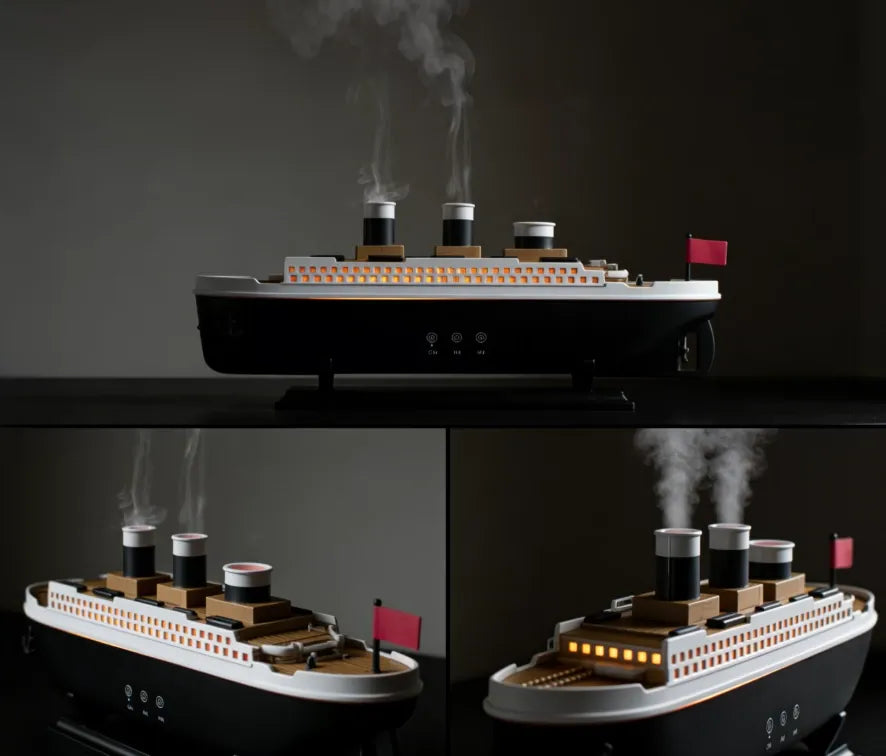Cruise Ship Essential Oil Diffuser with Remote and Ambient Light