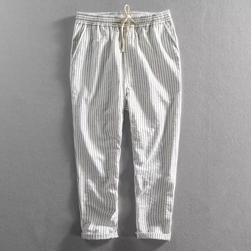 Men’s Striped Drawstring Casual Pants