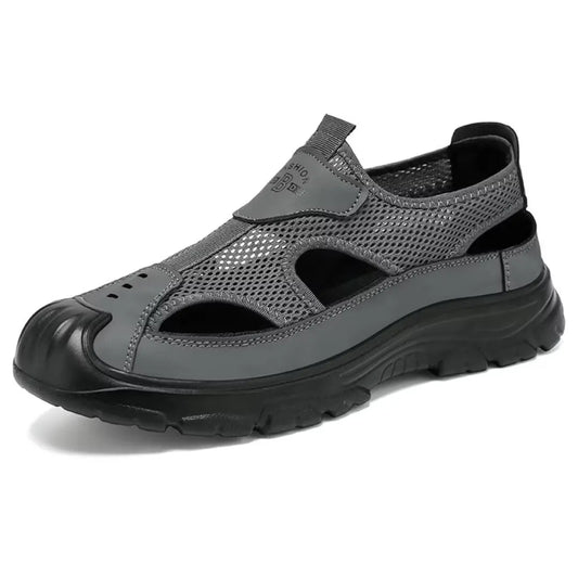 Men's Breathable Mesh Closed-Toe Sport Sandals