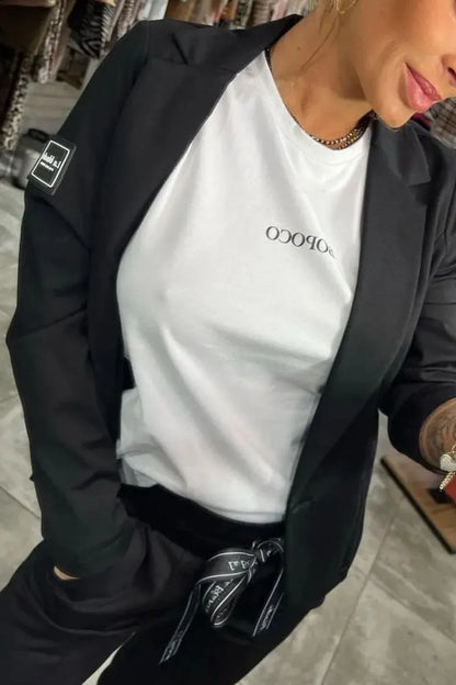 Women’s Casual Blazer and Pants 2-Piece Set