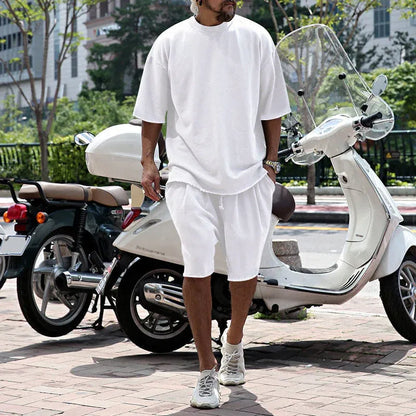 Men’s Oversized Short-Sleeve T-Shirt and Shorts Set