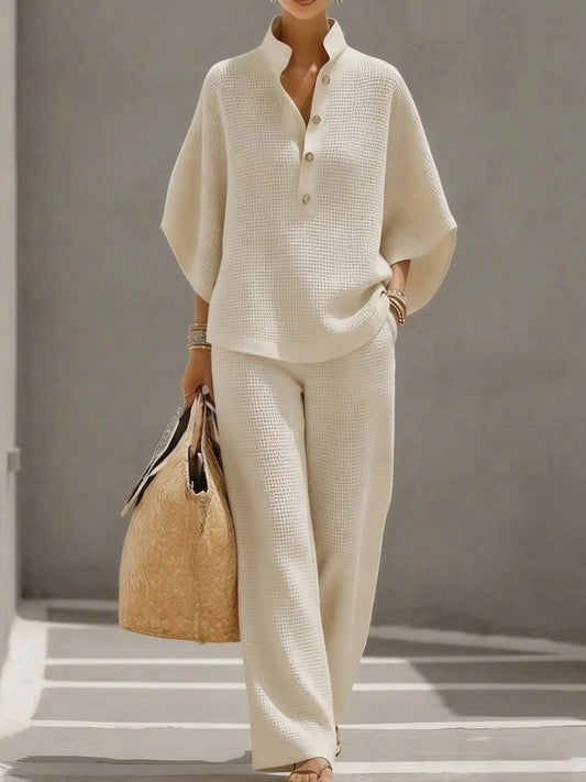 Women's Waffle Textured Lounge Set