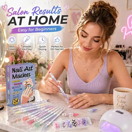 Women's Nail Art Marker Set – 24 Colors