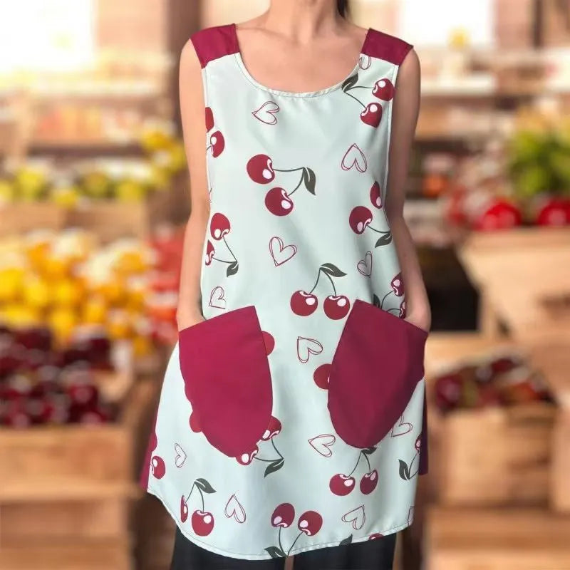 Women's Printed Cross Back Apron