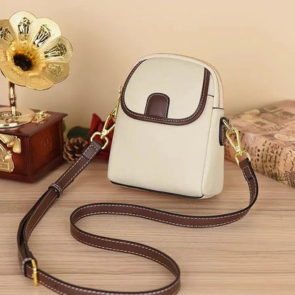 Women’s Leather-Look Double-Zip Crossbody Bag