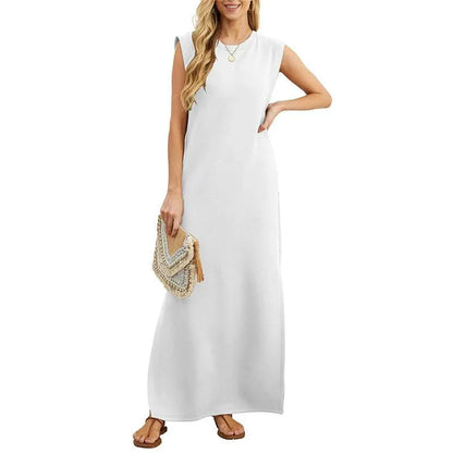 Women’s Sleeveless Maxi Dress With Pockets