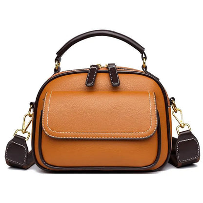 Structured Leather-Look Crossbody Bag