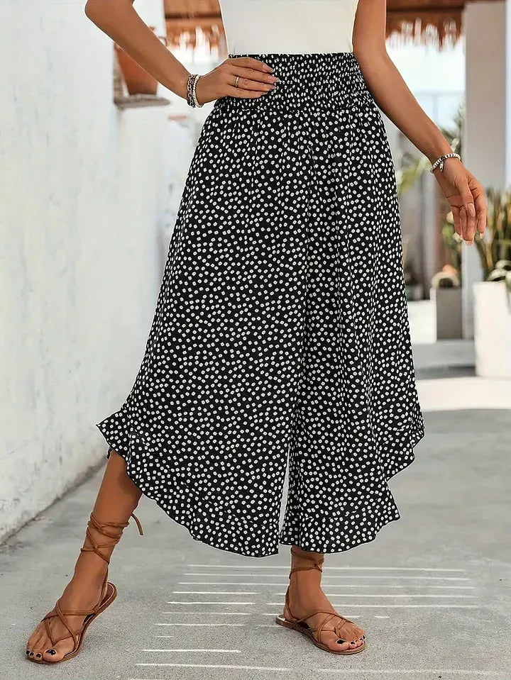 Women’s High-Waisted Flowy Wide-Leg Pants