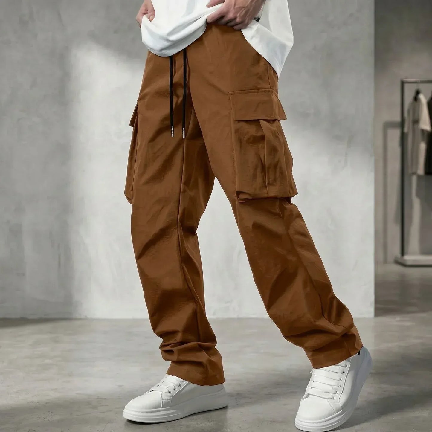 Men’s Lightweight Twill Cargo Pants with Utility Pockets