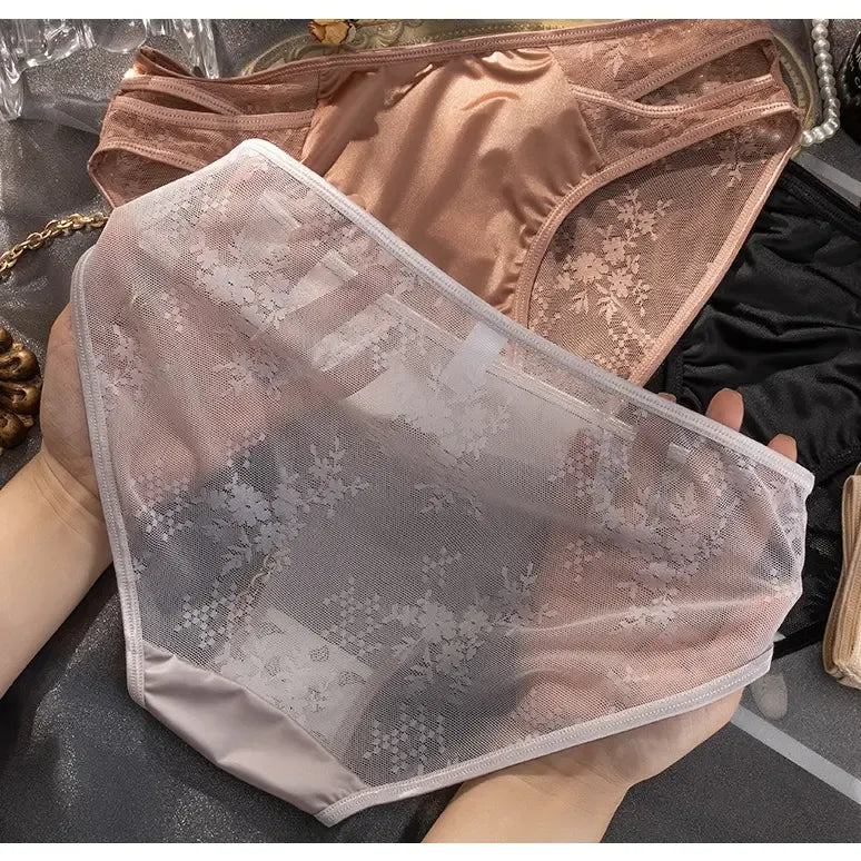 Women’s Lace Trim Mid-Waist Comfort Briefs