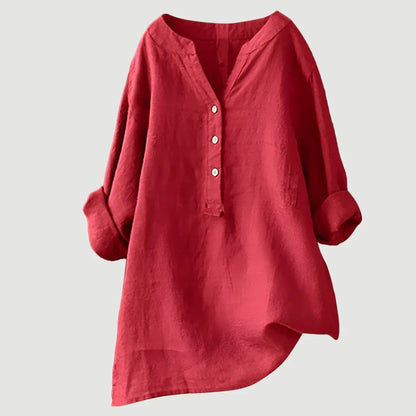 Harper Relaxed Button Front Blouse