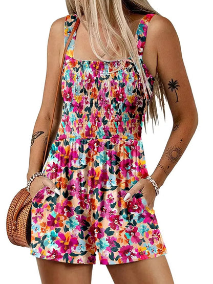 Women’s Smocked Floral Summer Romper