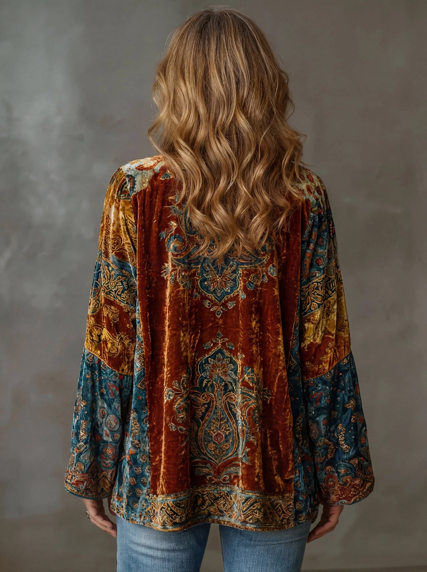 Women’s Boho Embroidered Kimono Cardigan