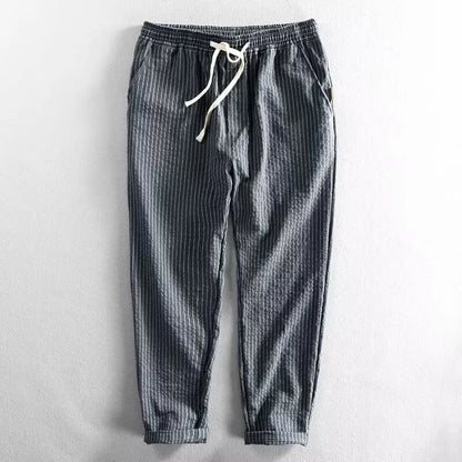 Men’s Striped Drawstring Casual Pants