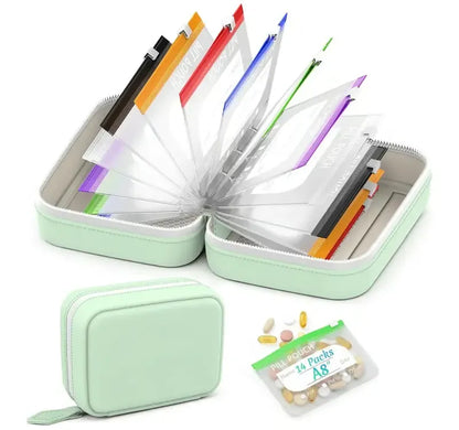 Travel Pill Organizer Pouch Set
