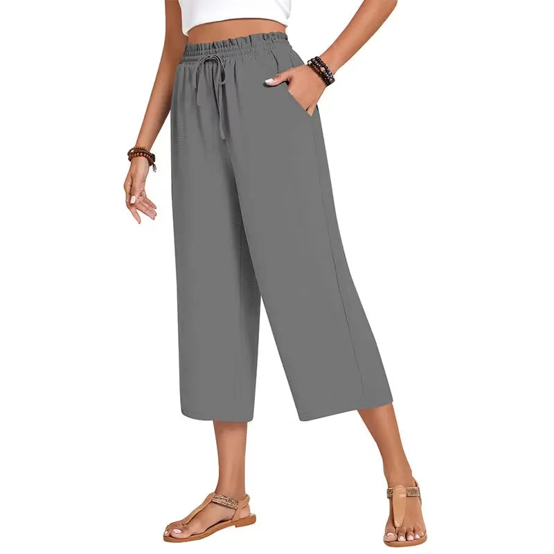 Women's Wide Leg Capri Pants