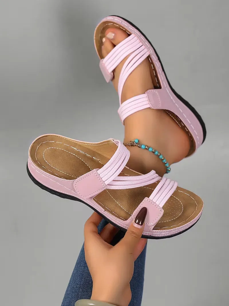 Women’s Elastic Strap Comfort Slide Sandals