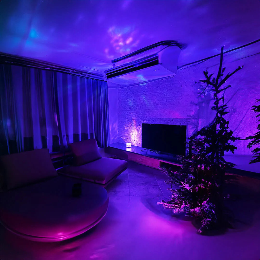 Water Ripple Projection Cube Lamp