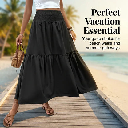 Women’s Smocked High-Waist Maxi Skirt