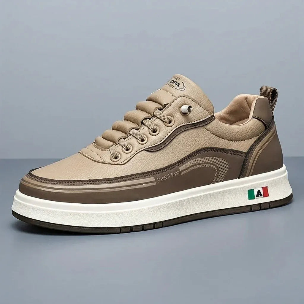 Men’s Leather-Look Casual Sneakers