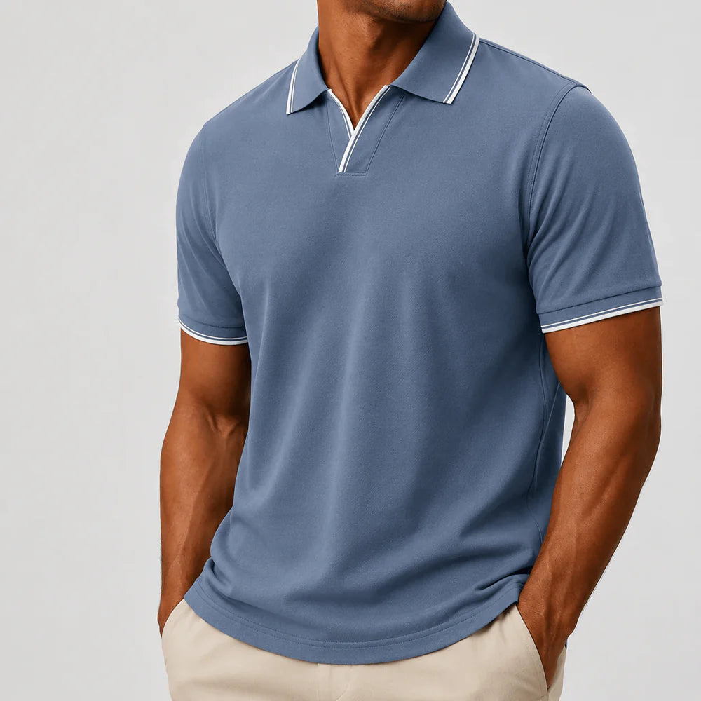 Men's Contrast-Trim Short-Sleeve Polo Shirt