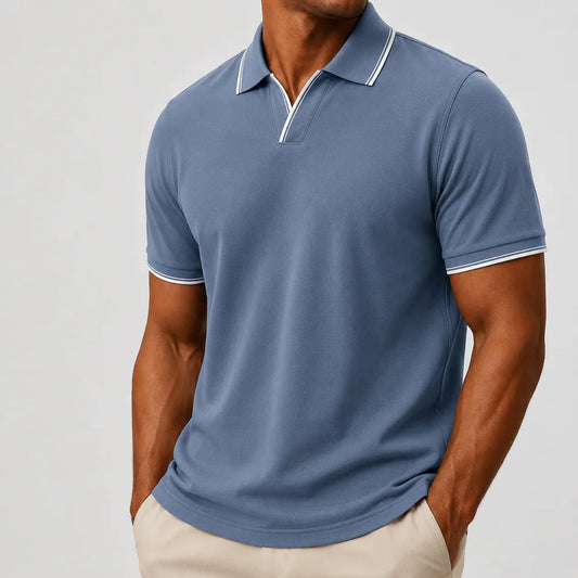 Men's Contrast-Trim Short-Sleeve Polo Shirt