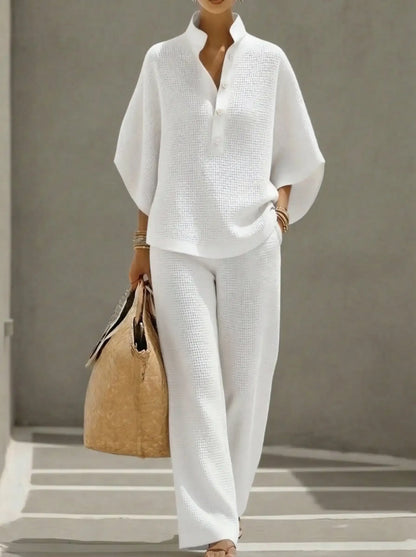 Women's Waffle Textured Lounge Set