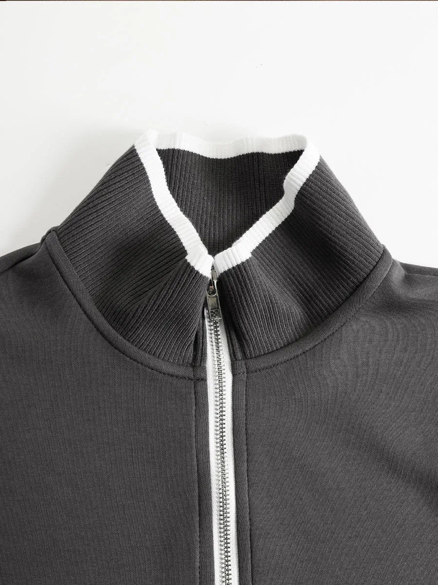 Women’s Half-Zip Sweatshirt & Wide-Leg Pants Set