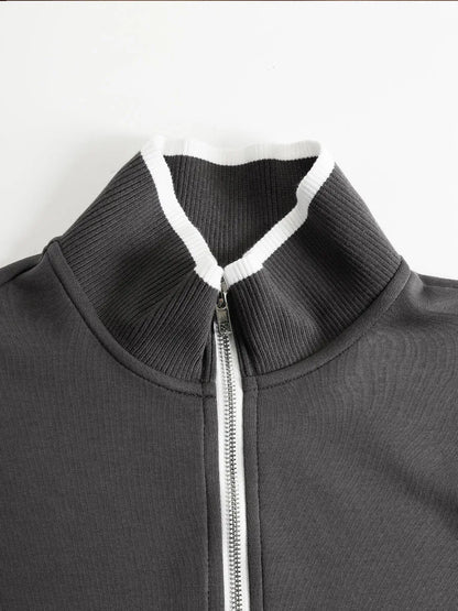 Women’s Half-Zip Sweatshirt & Wide-Leg Pants Set