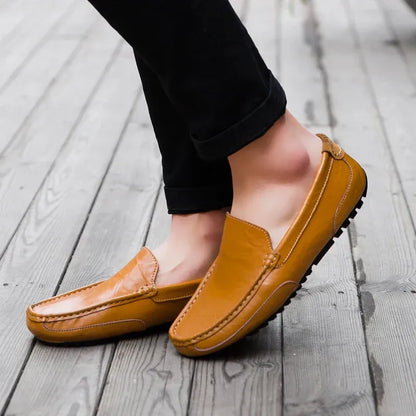Men’s Leather-Look Slip-On Loafers
