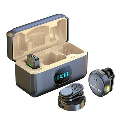 Wireless Lavalier Microphone Set with Charging Case