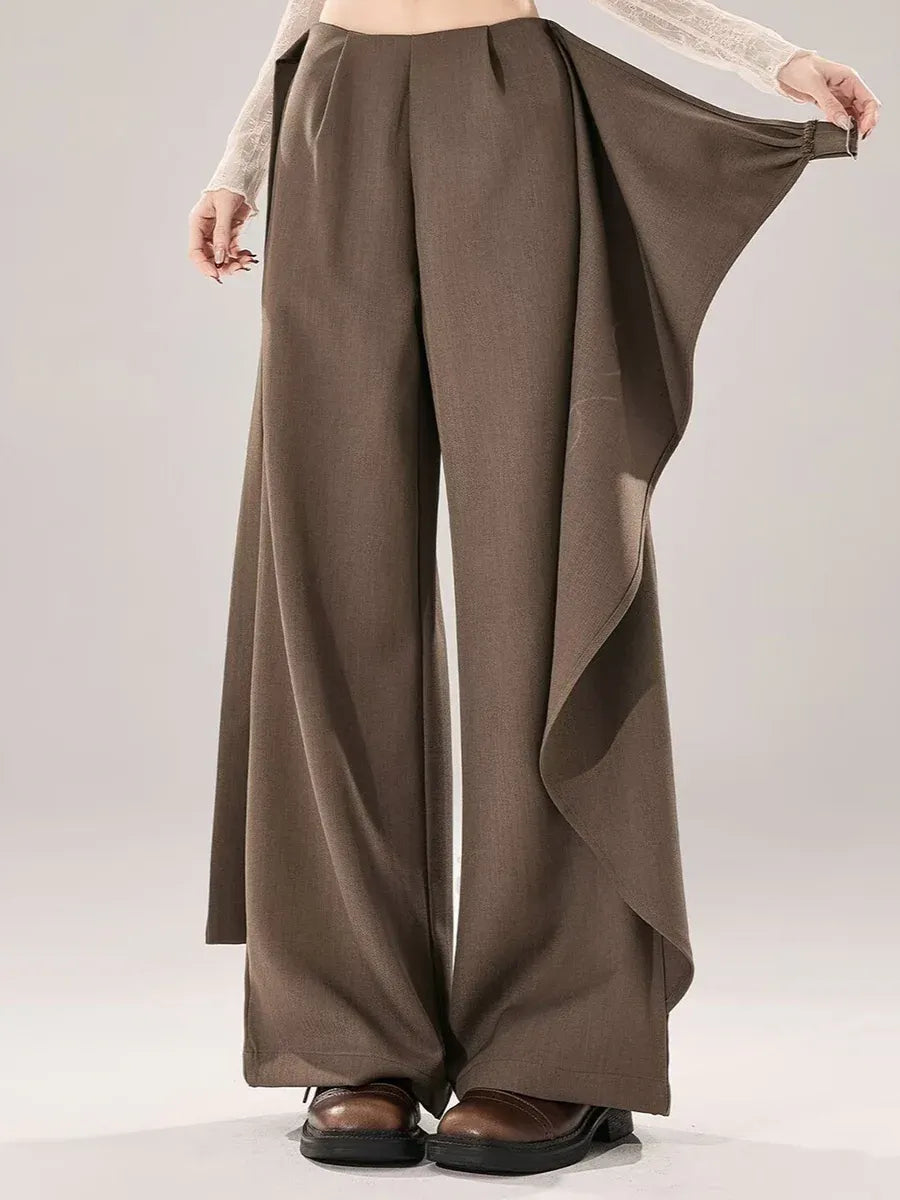 Women’s Draped Wide-Leg Palazzo Pants