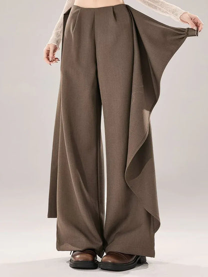 Women’s Draped Wide-Leg Palazzo Pants